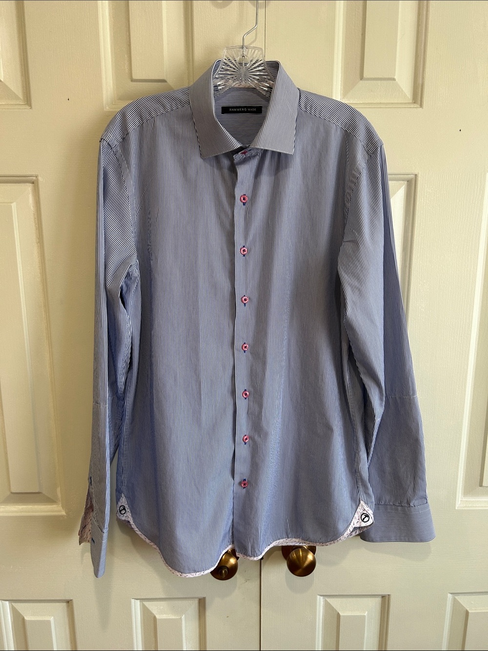 Hammer Made Blue Pinstripe Shirt